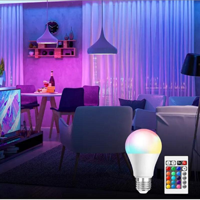 16 Farben RGB Glühbirne LED Mehrfarbige Glühbirne E27 220V Haushaltsbeleuchtung Dimmbar 24 Tasten Fernbedienung Smart Lampe Atmosphärenlicht