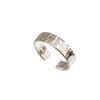 Fashionable Textured Tin Foil Ring with a Versatile Niche Design