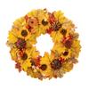 Wreath Exquisite Thanksgiving Bright Faux Maple Leaves And Pumpkins For Cozy Styling Home