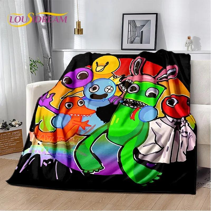 Game R-Rainbow Friends Cartoon Soft Flannel Blanket for Beds Bedroom Sofa Picnic ,Throw Blanket for Cover Outdoors Leisure Gift