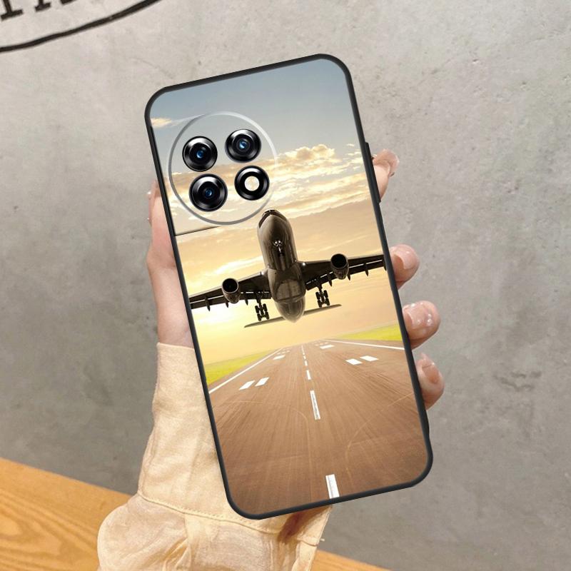 Airplane Plane Aircraft Case For OnePlus 15R 13T 13R 13 12 12R 11 10 9 Pro 10T 8T Nord 5 CE 2 3 4 Lite N20 N30 Cover