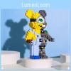 Assembles Abs Plastic Building Blocks Set Toy With Gloomy Bear Design Gifts For