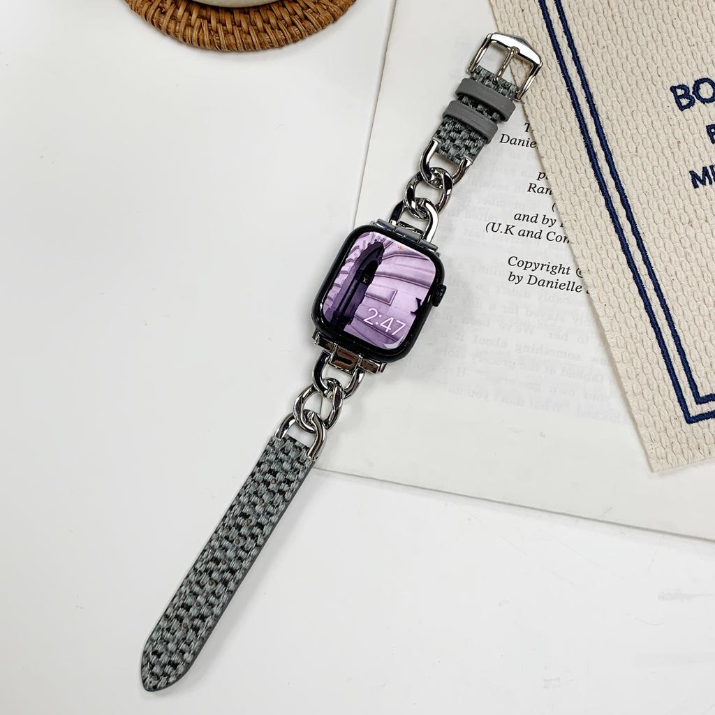 Curea din piele inoxidabilă la modă pentru Apple Watch Series 8 7 6 41 45 mm Curea stil brățară pentru IWatch Ultra 65 4 3 2 Se Band 40 44 mm Accesorii pentru bandă