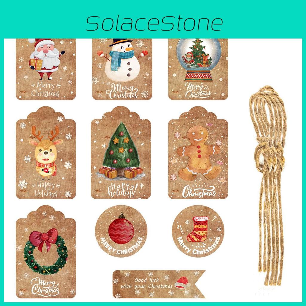 Themed Christmas Paper Gift Tags With Vintage Snowman For Festive Event Decor