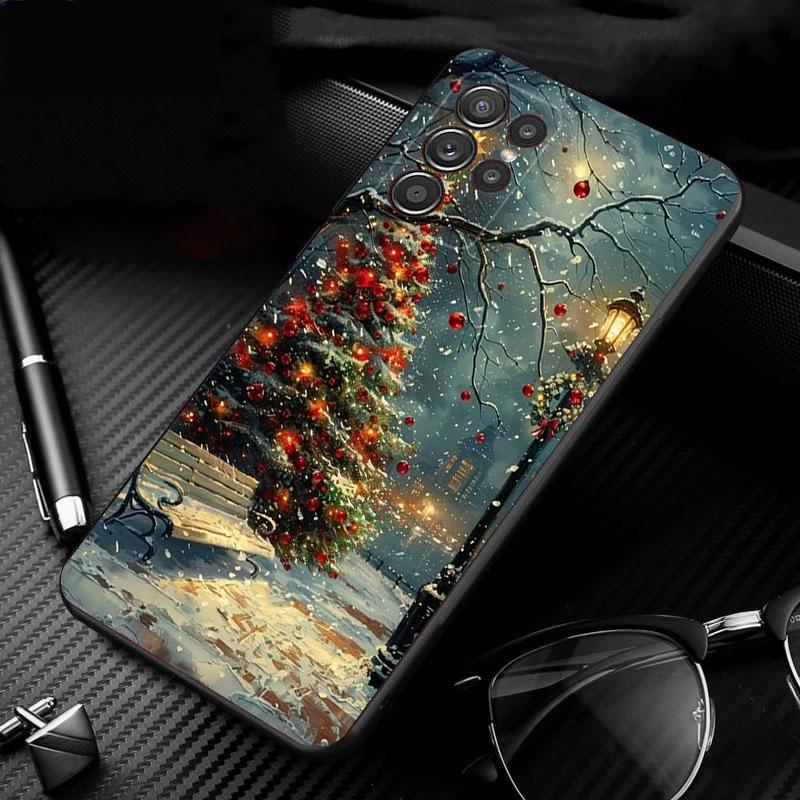 Phone Case For Samsung Galaxy S25 S24 S23 S22 S21 Ultra S24 S23 S22 S21 S25 Plus S24 S25 FE Christmas Tree Light