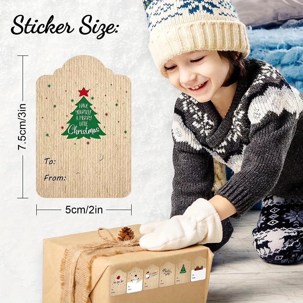 300 Stück/Rolle Weihnachtsetiketten, Weihnachts-Weihnachtsmann-Aufkleber, Selbstklebende Etiketten Weihnachts-Festival Geburtstag Feiertag Geschenkdeko