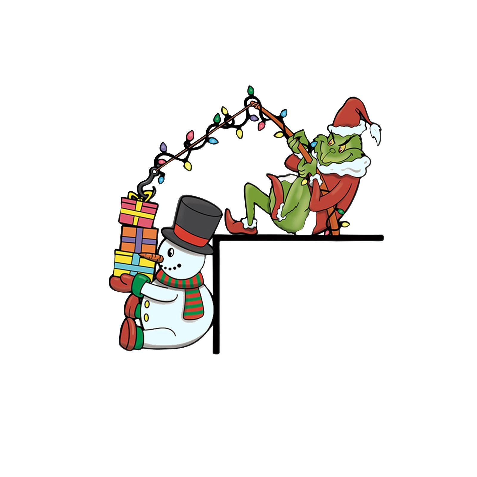 

Santas Claus Switching Sticker Layout Family Room Socket Decoration Wall Sticker Christmas Decoration Gift Giving One Size