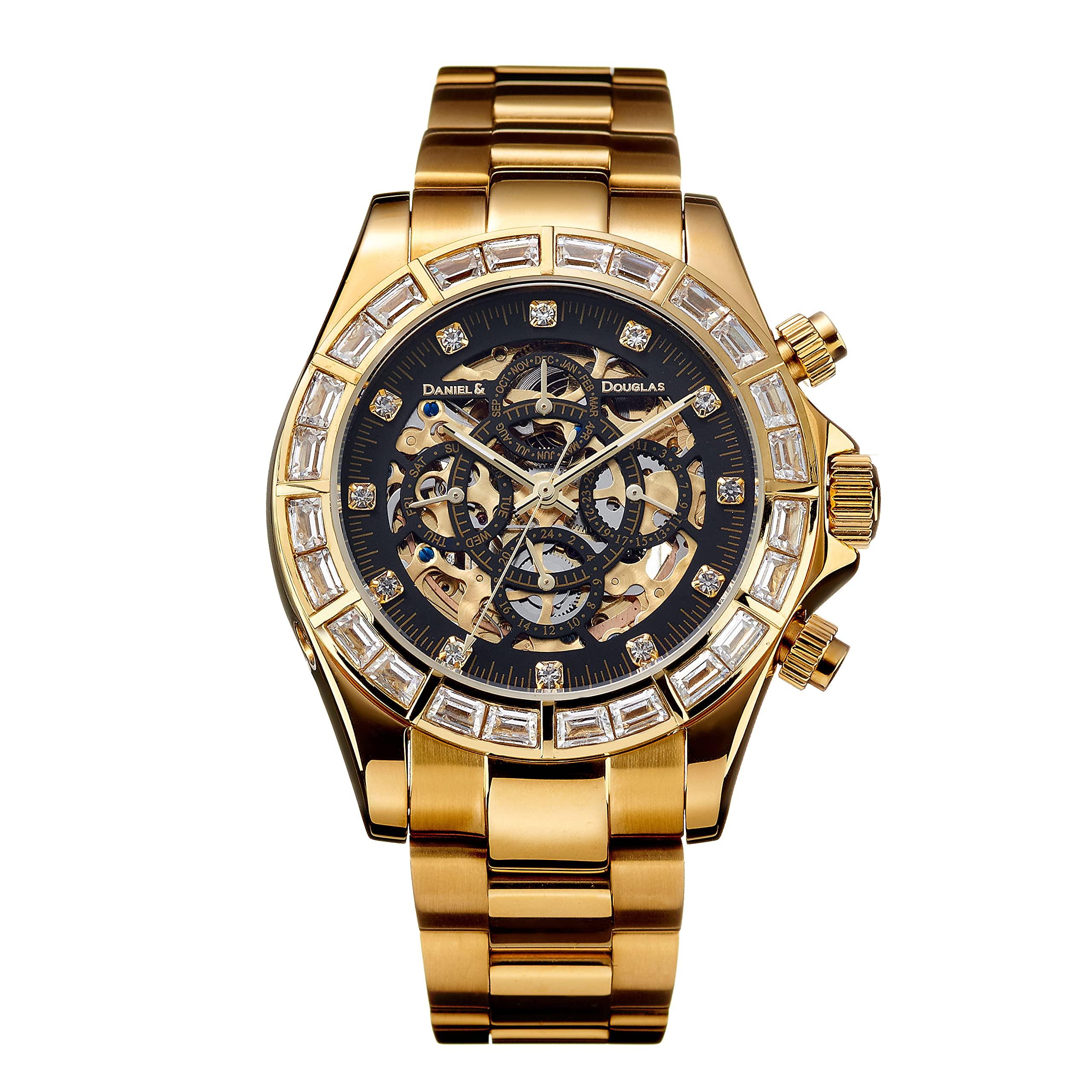 

Mechanical Automatic Watch Automatic DANIEL DOUGLAS Gold Black [Daniel & Douglas] DD8802DG-BK4 & Men s