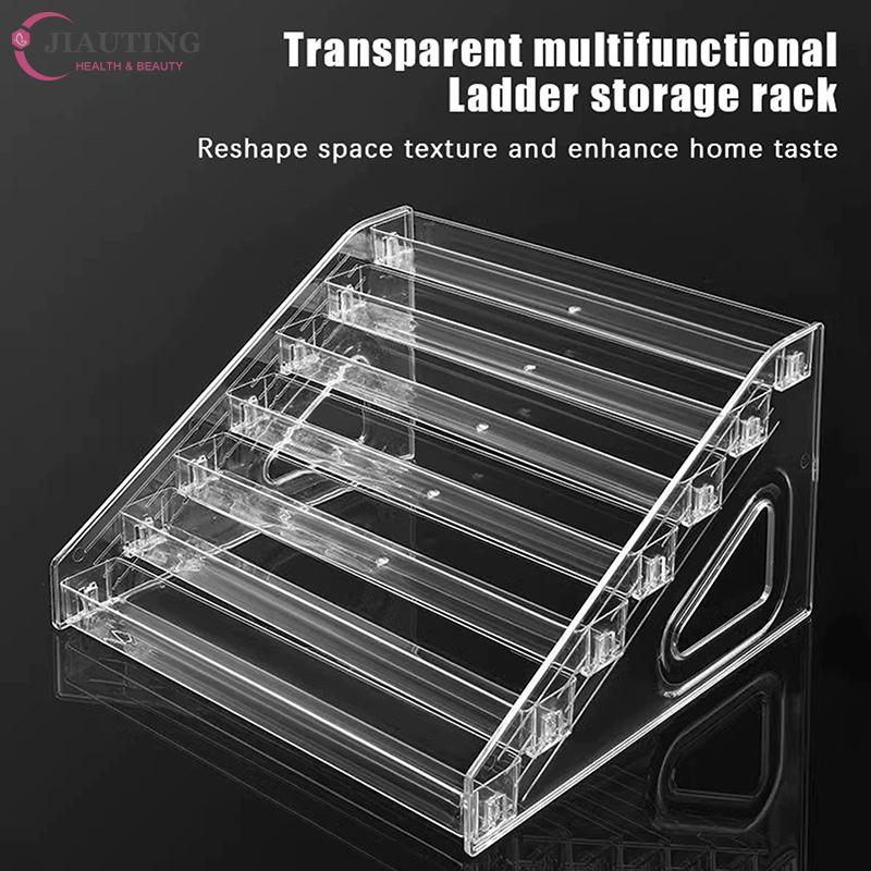 Acrylic 3/5/7 Layer Clear Acrylic Nail Polish Display Stand Nail Art UV Gel Shelf Cosmetic Eyeshadow Storage Rack Home Organizer