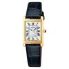 Seiko Selection SSEH026 Women's Quartz Watch Battery Operated Square Navy Yellow Gold White Mother of Pearl Dial
