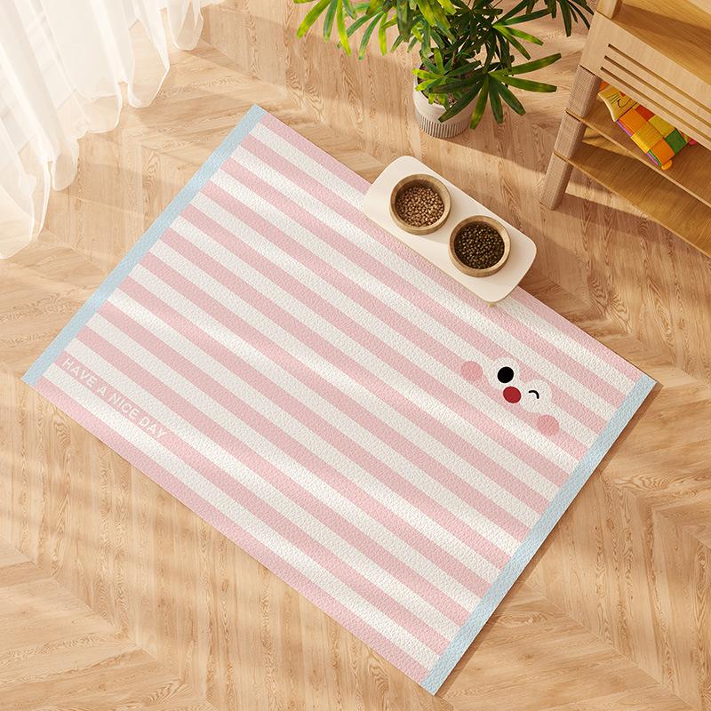 Cute Cartoon Waterproof Non-Slip Floor Mat Easy To Clean Durable Stain Resistant Pet Mat For Home And Office Use