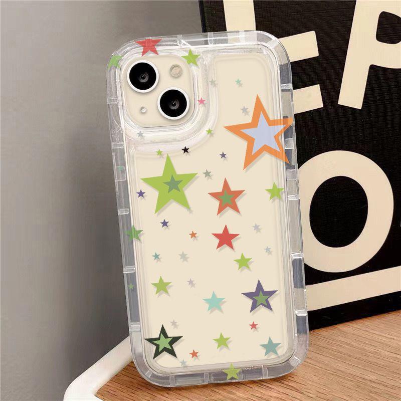 Candy Star Applicable iPhone17Pormax Transparent Phone Case 12 All Inclusive 16/13 Apple 14 Cute 15