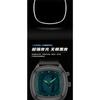 Montre-bracelet à quartz pour homme Boîtier carré coussin Bracelet en acier inoxydable Analogique Affaires Étanche