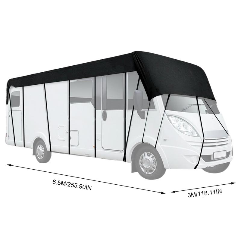 Kryt přívěsu 210D Oxford tkanina Kryt RV 21X10 stop Vodotěsný Zimní kryt RV Prachotěsné Kryty střechy přívěsu Kryt střechy karavanu
