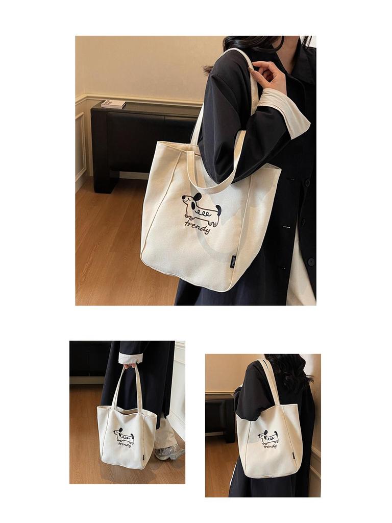 2025 Autumn/Winter Women's Lightweight Korean Style Tote Bag - Large Capacity, Simple Fashion, Commuter-Friendly