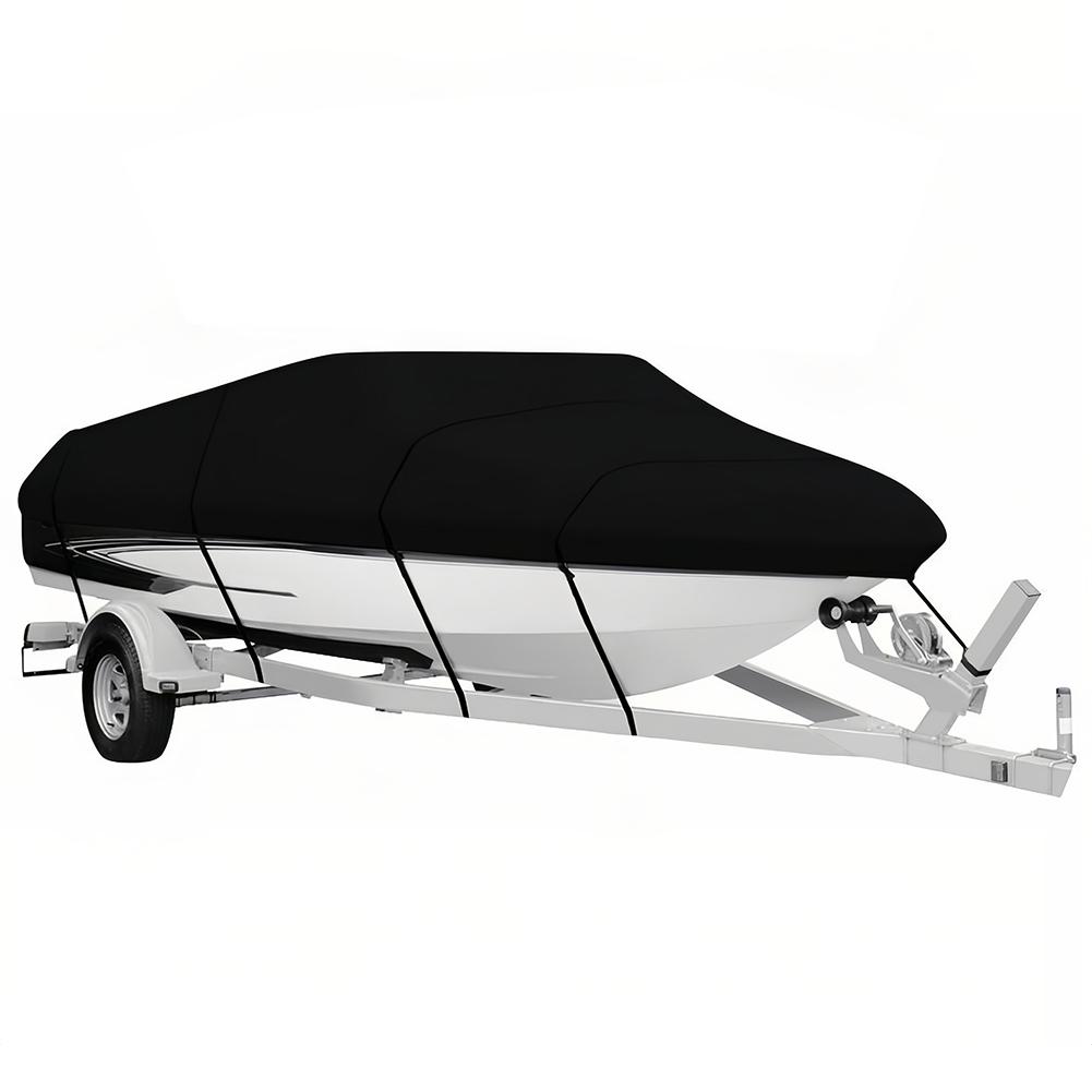 

14-16FT/530*290cm 210D Oxford Cloth Waterproof Universal Boat Cover Speedboat Sailing Boats Cover for Yachts Motors Rowing Boats чёрный