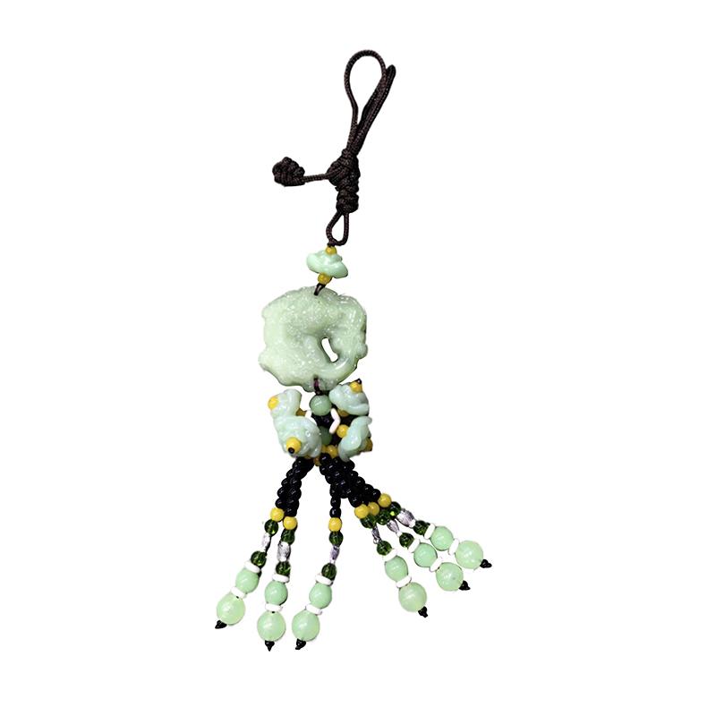 Ciondoli per Auto in Giada Verde Sintetica Ciondoli per Auto Decorazioni Ciondoli di Sicurezza Regali