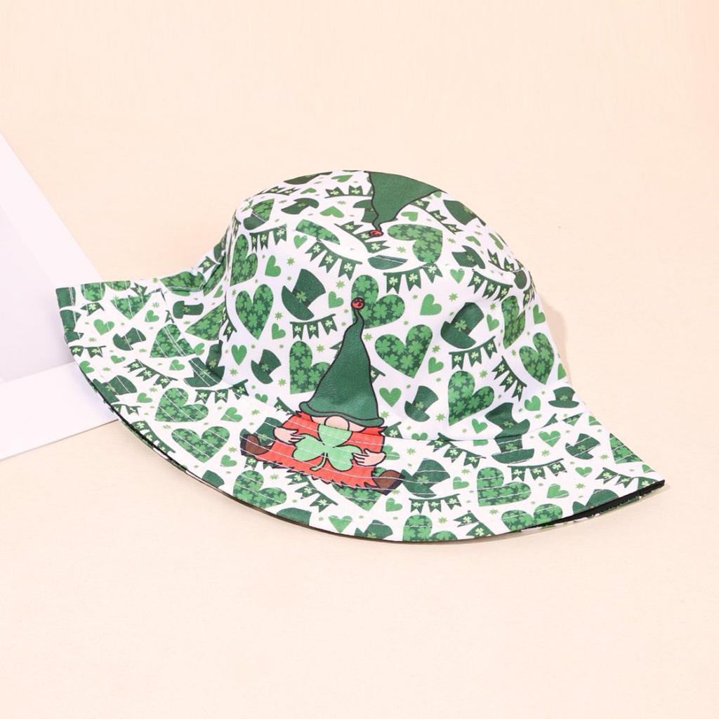 Double-Sided Bucket Hat Men And Women Fashion Print Sunshade Basin Hat Bucket Hat