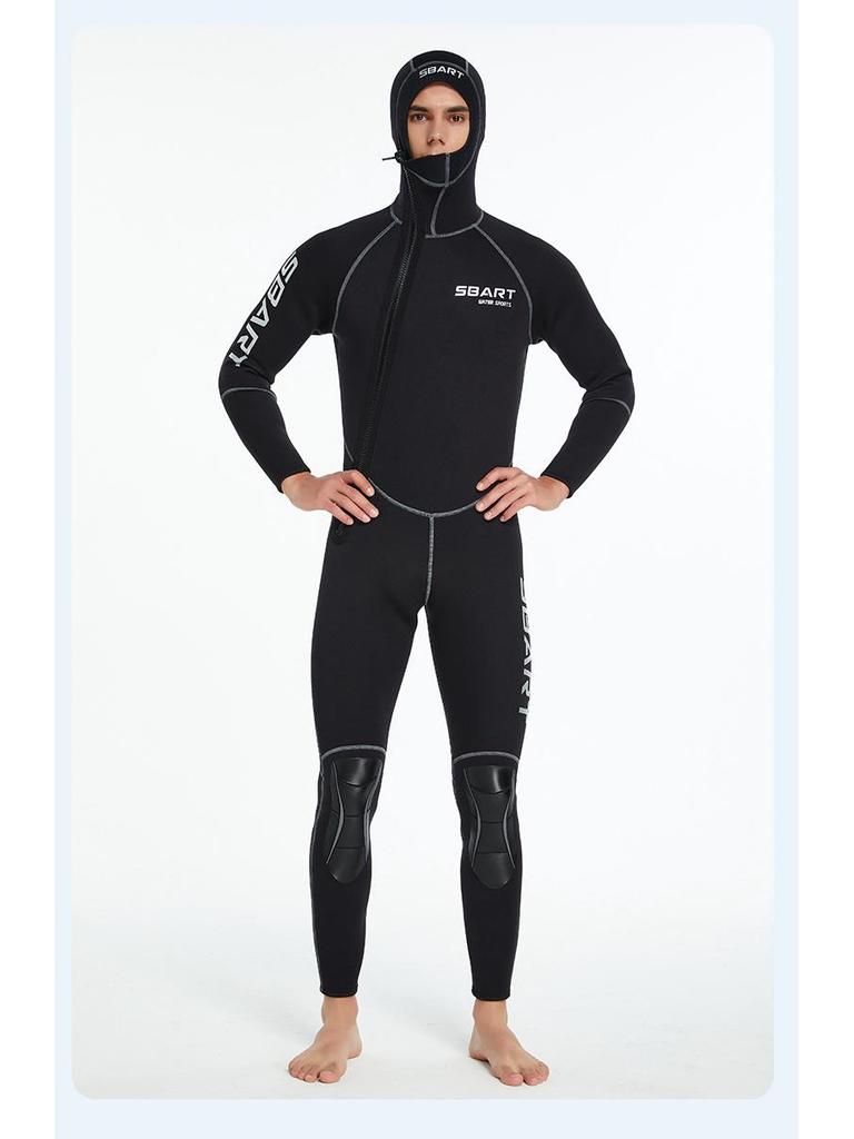 3MM Thick Hooded Wetsuit for Men & Women - Diving, Swimming, Surfing & Jellyfish Protection