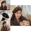 Trendy Retro Brown Wool Beret For Women Winter Stylish Warm Artist Hat Cotton