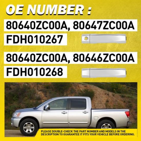 Exterior Handle Door For 2004-2010 Nissan Titan LE Front Rear Left&Right Outer