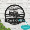Custom Golf Cart Metal Sign Exquisite Personalized Wall Art for Home Office Durable Rust Resistant Easy Hang