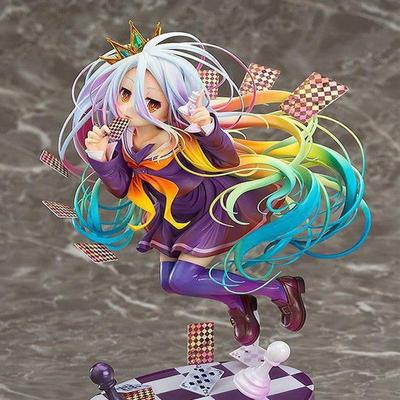 19cm No Game No Life Shiro Stephanie Dola Anime Figure Pop Up Parade Schwi Action Figure Jibril Fairy Shampoo Figurine Doll Toys