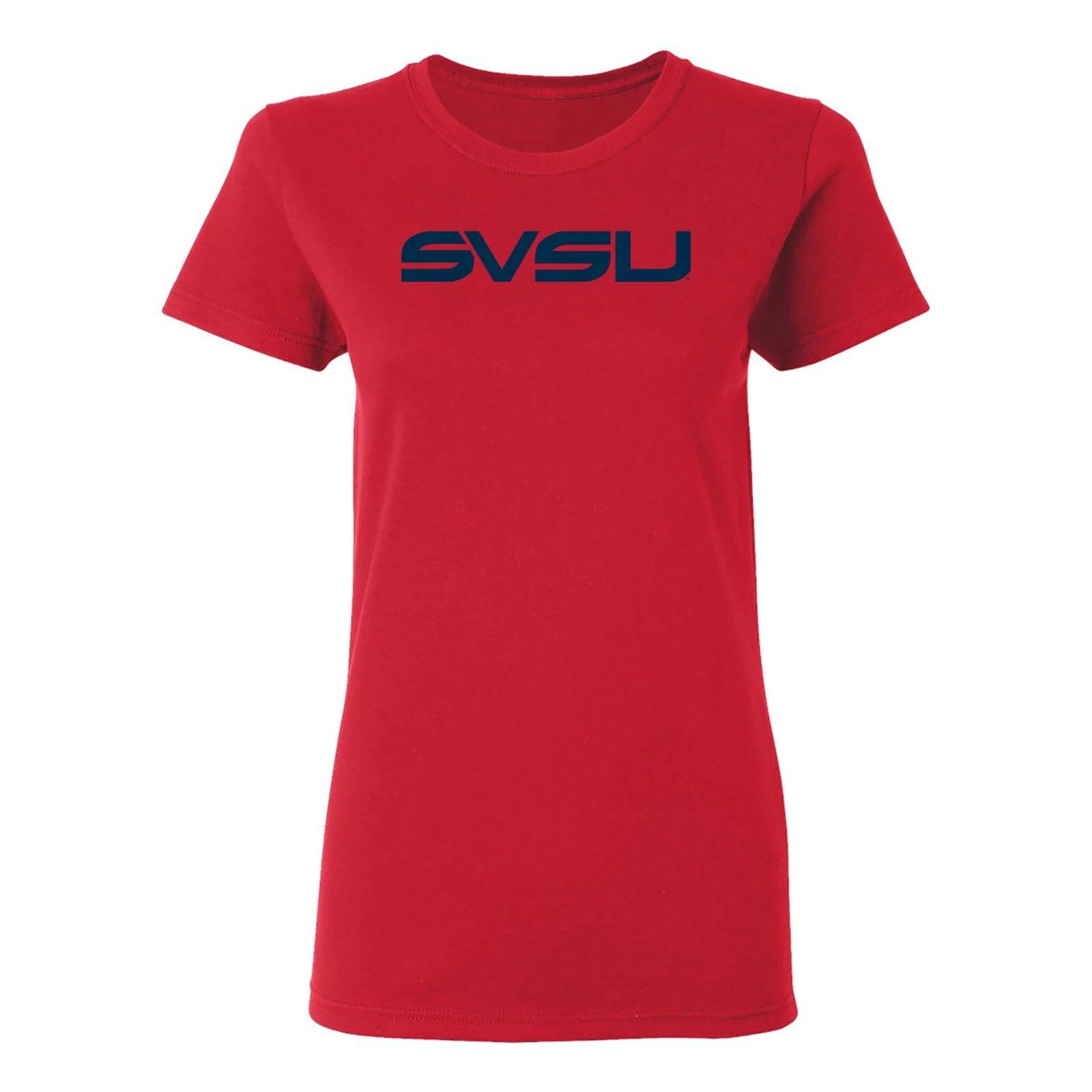 Saginaw Valley State SVSU Cardinals Basic Block - NCAA Womens T Shirt - Red 2XL