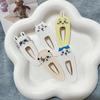 New jiyi Rakko Acrylic Hairpin Hachiware Usagi Momonga Squirrel Chestnut Head Cute Cartoon Duckbill Clip Student Girl
