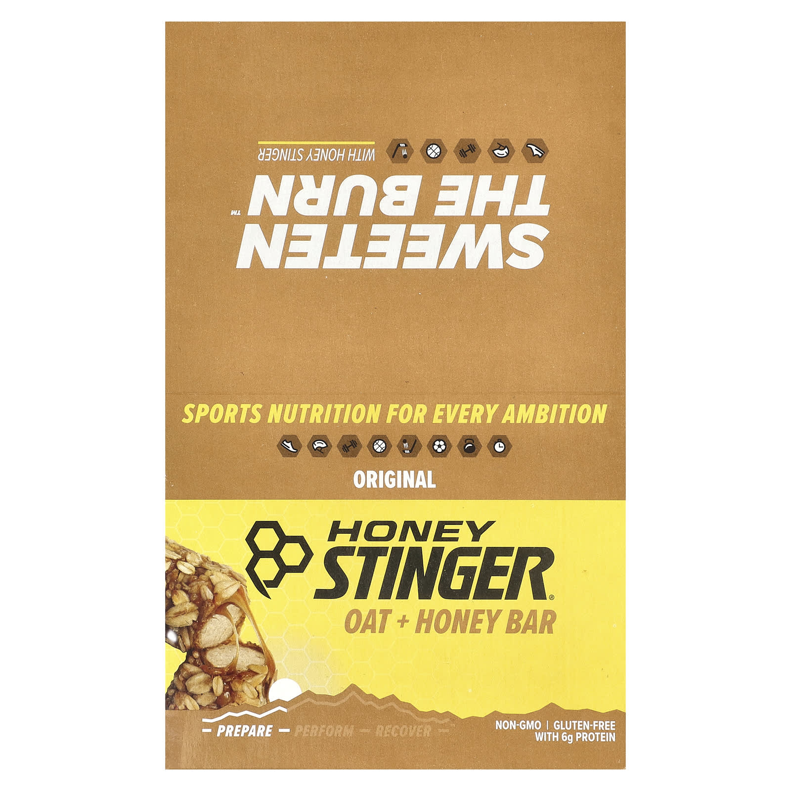

Honey Stinger, Батончик Вівсянка + Мед, Оригінальний, 12 батончиків, 42 г (1.48 унції) кожен