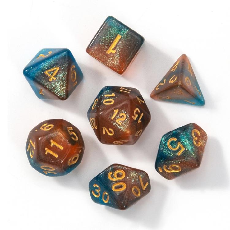 7Pcs Desktop Game Props Educational Toy Polyhedral Kid Multi-Sided Digital Dices