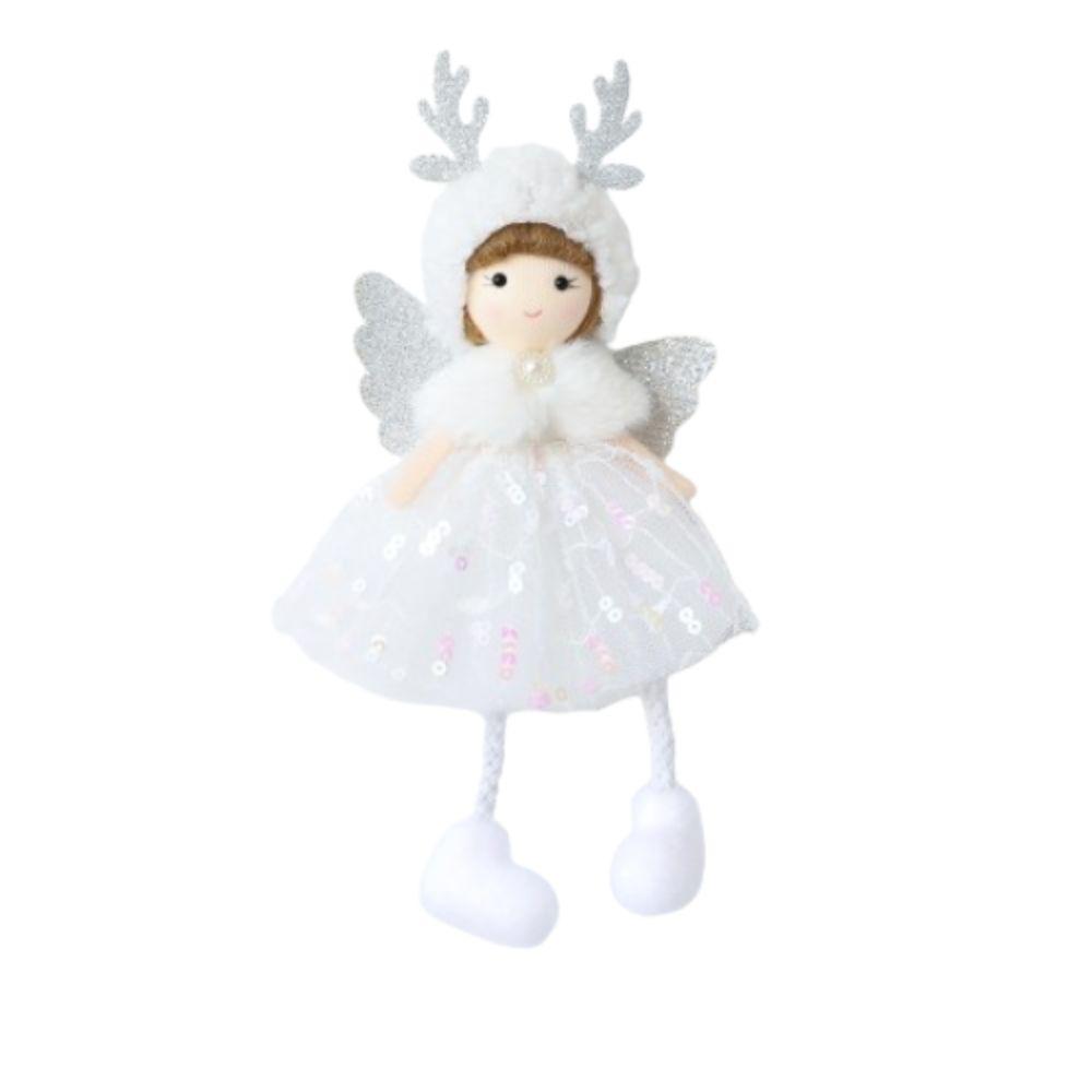 Soft Bead Gauze Skirt Angel Ornaments Handmade Christmas Tree Hanging Decoration  New Year Gift