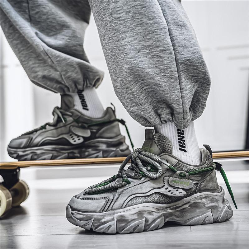 Daddy Shoes Men's 2024 Winter New Casual Platform Men's Sneakers Internet Celebrity Viral Trends Dirty Shoes