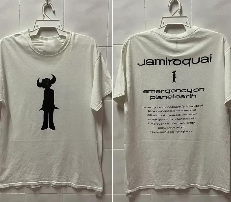Jamiroquai Band 2 Seite 90 Kurzarm Unisex T-Shirt Klassischer Stil Kann von Männern und Frauen getragen werden Modische Kurzarmhemden