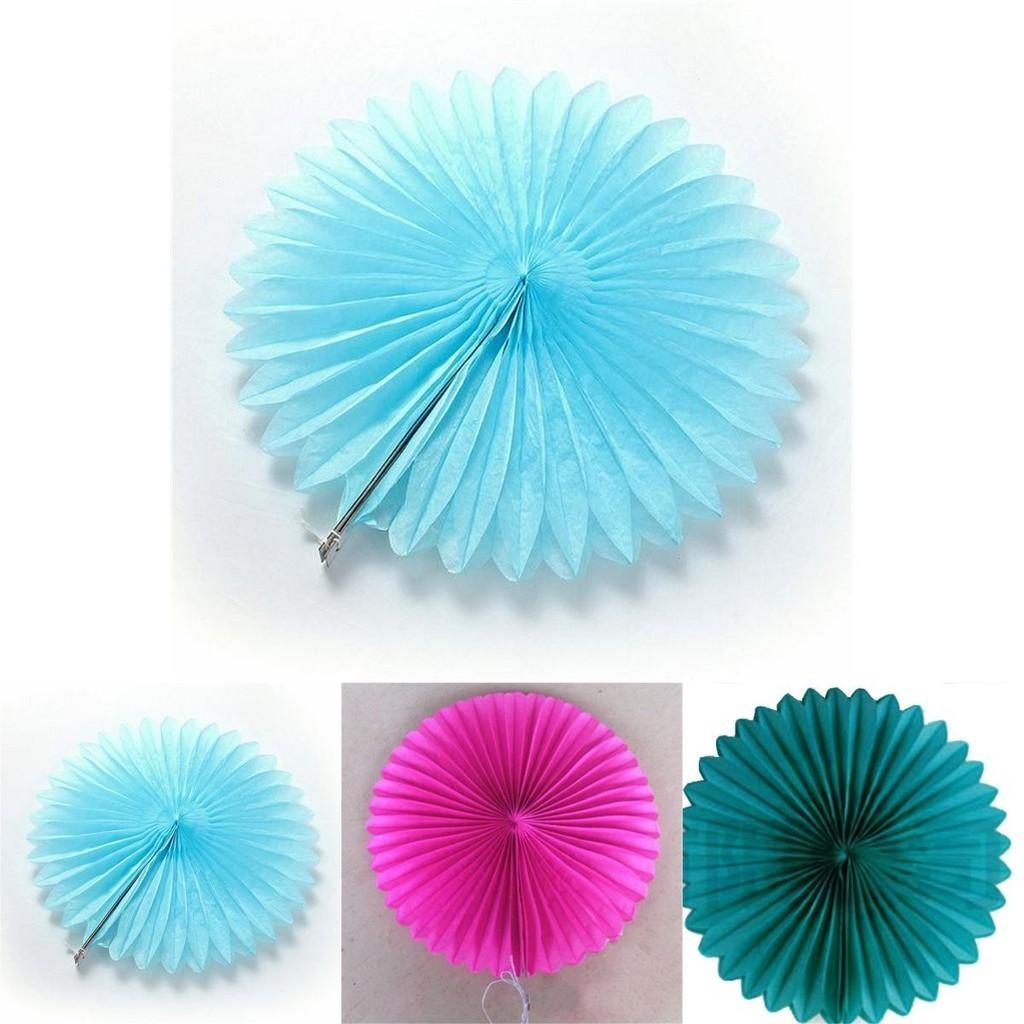 Beautiful Paper Fan Flower Decorations For Stunning Baby Shower Party Displays