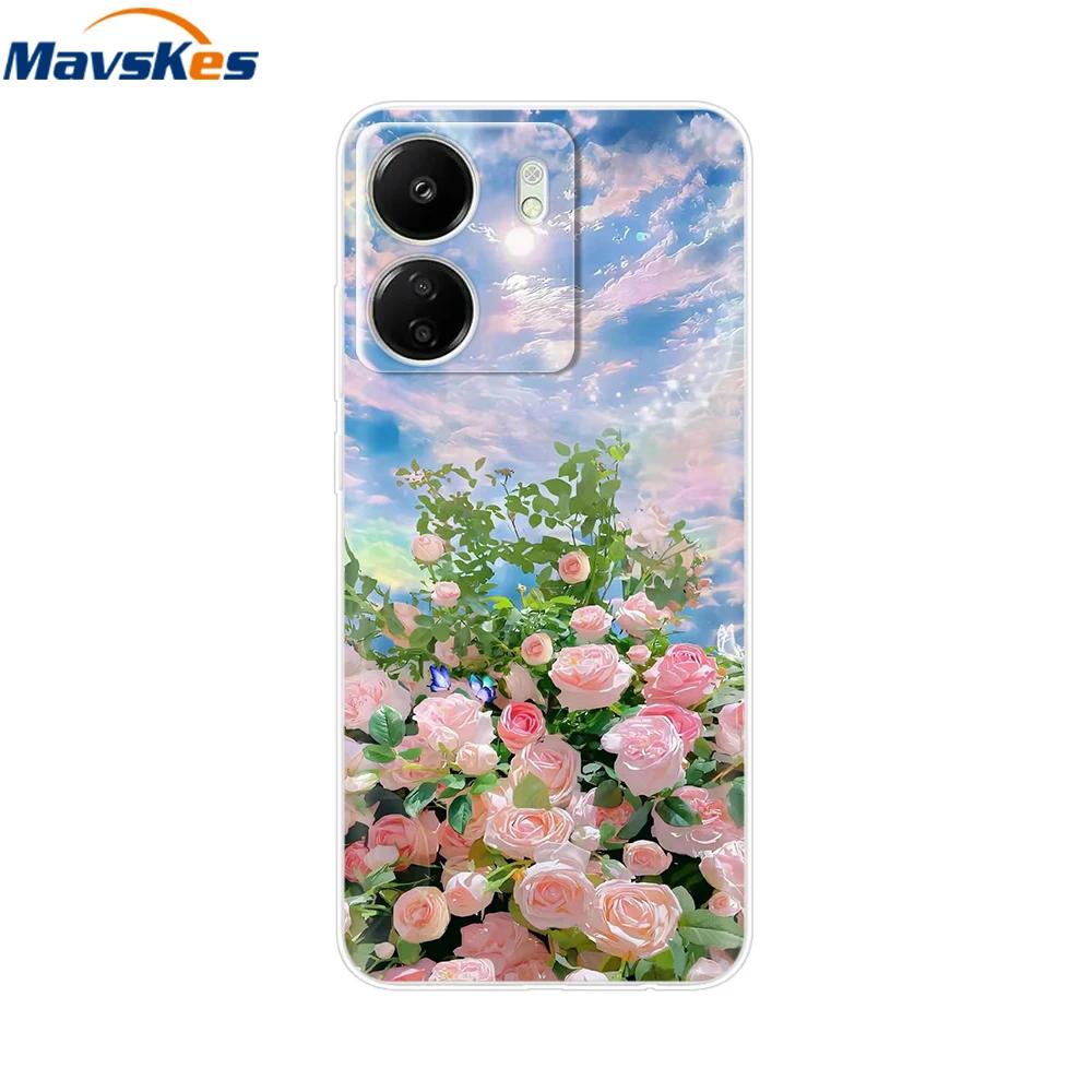 For Xiaomi Poco C65 Cases For Xiaomi Poco C65 Fashion Clear Soft Silicone Phone Cases TPU Fundas for PocoC65 c 65 Coque Bumper