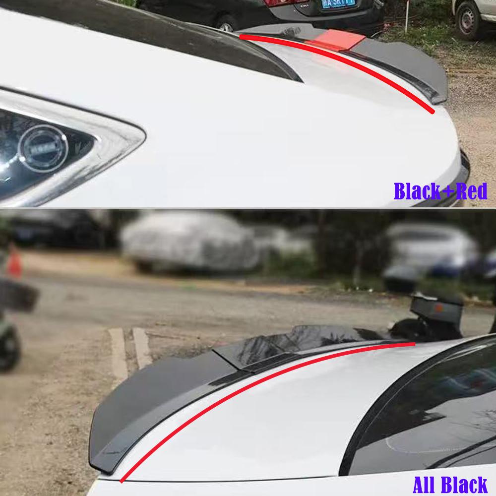New Style Universal 3pcs Sedan Rear Trunk Tail Rear Wing Spoiler 117-127cm Adjustable DIY Refit Boot Wings Spoiler Car 2027