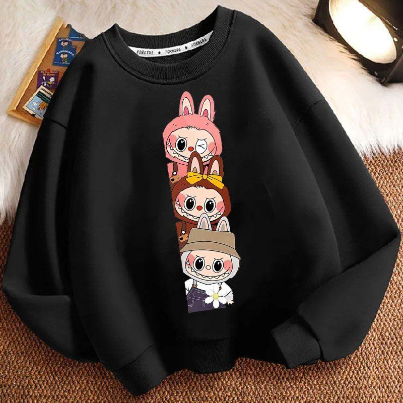 Children's Fashion Sweatshirts, Loose Long-sleeved Sweatshirts for Boys and Girls in Spring and Autumn