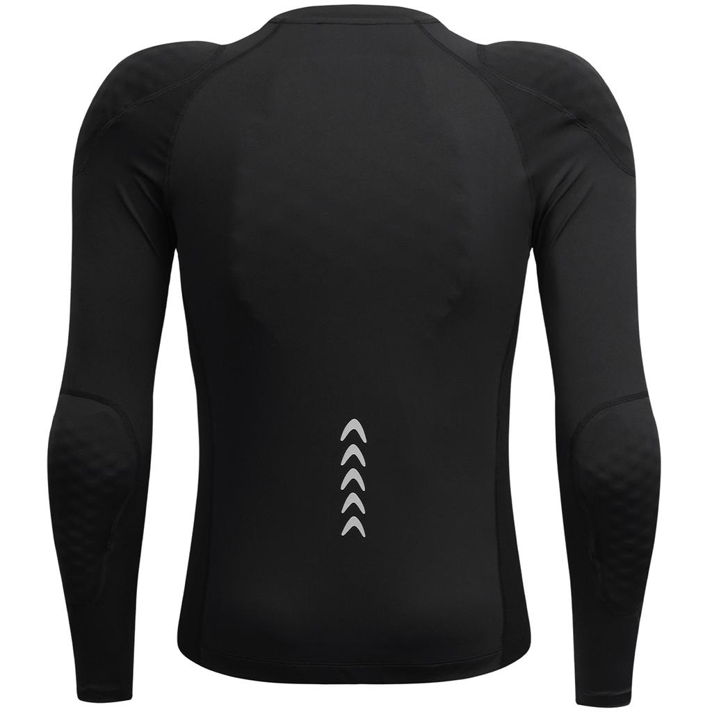 Men s Protective Jacket Breathable Motorcycle Shirt Sportswear with Removable Armor Pads Black EU L