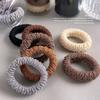 6pcs/set Simple Thick Stripe Hair Rubber Bands For Women High Elastic Black Hair Tie Girls Ponytail Holder Hair Rope Scrunchie