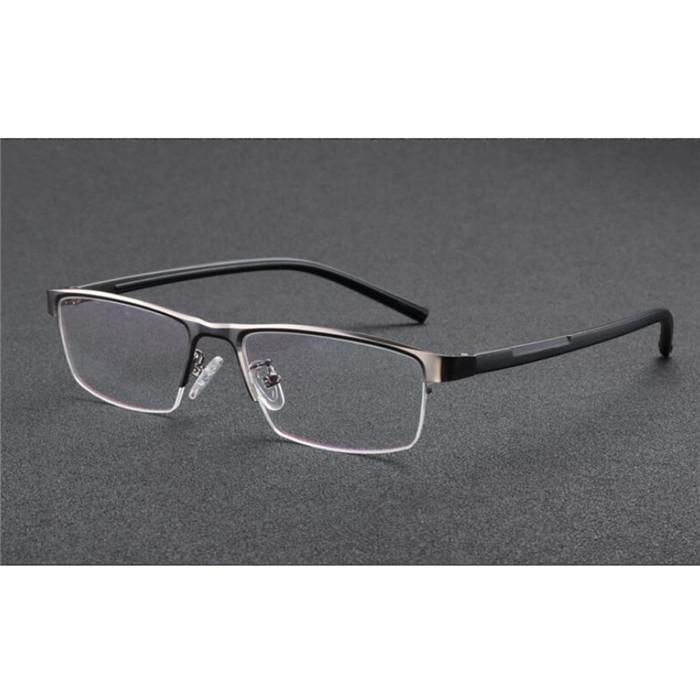 Фотохромні окуляри для читання зі зміною кольору Замовна діоптрія +Rx -Rx Металева оправа Сонцезахисні окуляри UV400 для міопії гіперметропії з футляром