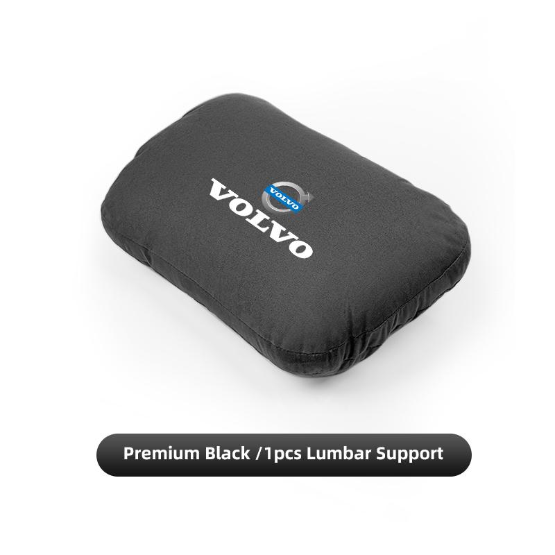 AALJ1 Volvo Car Headrest Support Cushion Suede Lumbar Pillow Accessories For 190h XC40 V70 XC XC60 XC90 V50 V90 R V40 SC60 S60 V60 C30