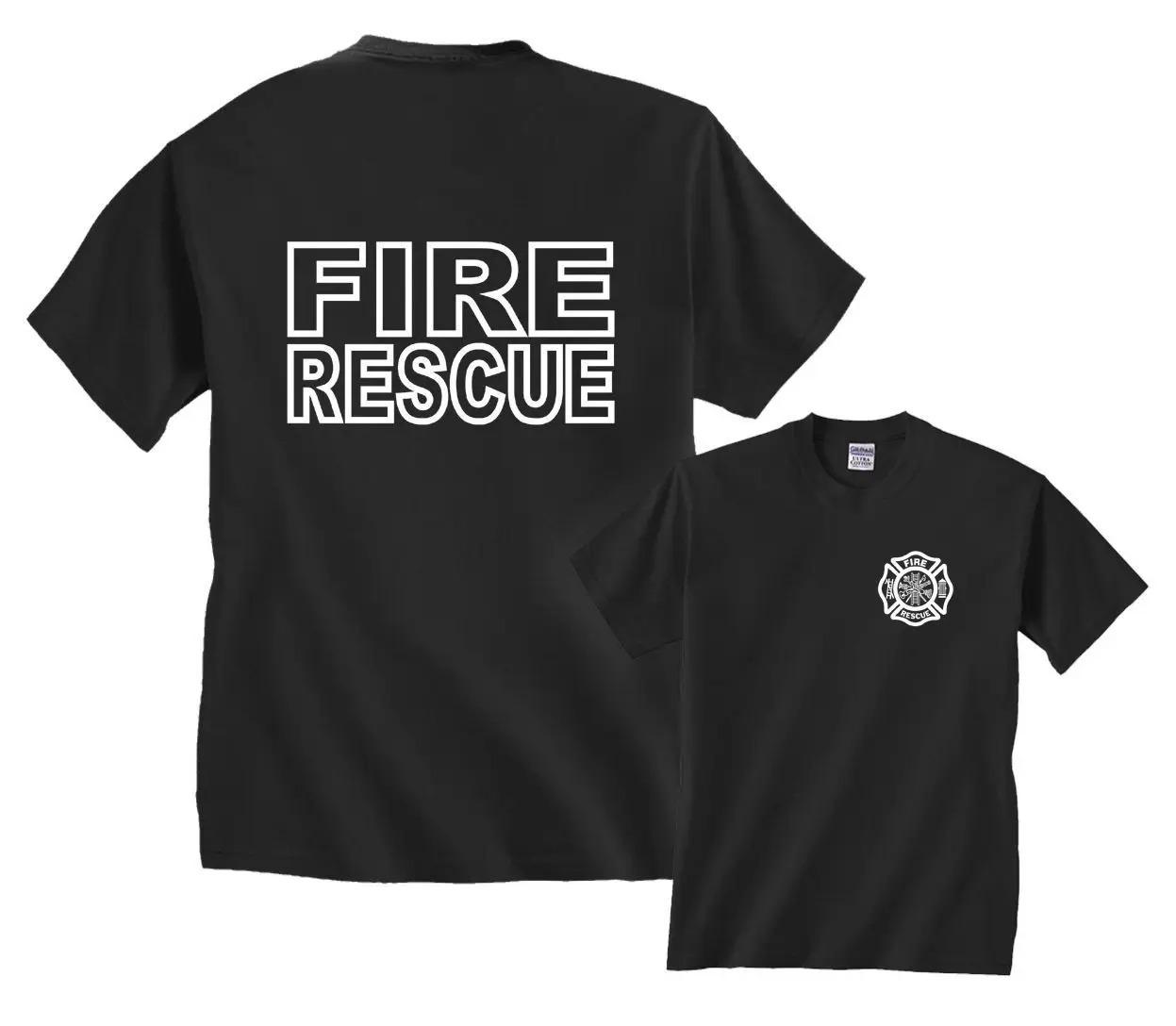 Fire Rescue Firefighter Firemen Gear T-Shirt Men s Fashion T Shirt Hipster Tops Short Sleeve Tees - Men s Summer Cotton Graph... S