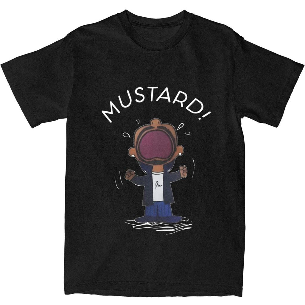Kendrick Lamar T-Shirt Couple Mustard Meme Y2K Basic Cotton T-Shirts Summer O-Neck Hip Hop Tees Casual Oversized Clothing