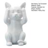 Smart Cat Ornament No See Speak Hear Mini Cat Statue Plastic Animal Sculpture Home Office Desktop Bookshelf Decoration