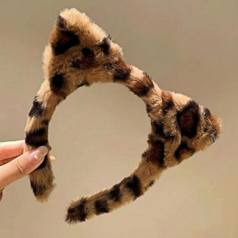 

1 шт. повязка на голову для умывания лица женская милая мультяшная повязка на голову для умывания волос нескользящая плюшевая повязка коричневый