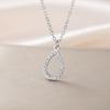 Lemegeton Clear Zircon Water Drop Pendant Necklaces for Women Girls Stainless Steel Gold Color Jewelry Party Wedding Gift