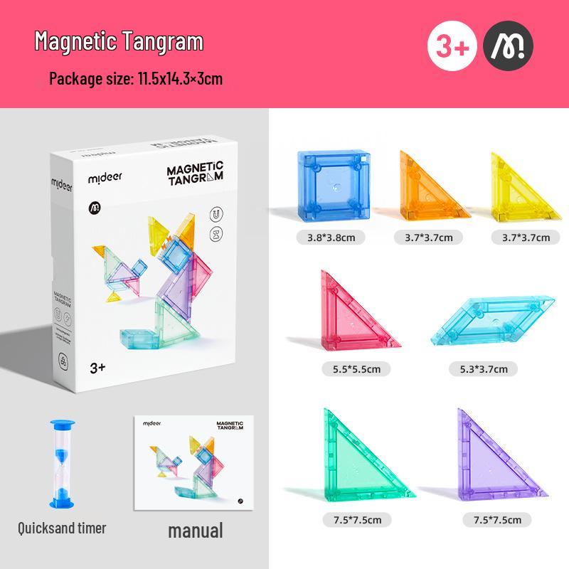 

Mideer 3D Магнитный Танграм Пазл Блоки - Развивающая игрушка для детского сада и учеников начальной школы