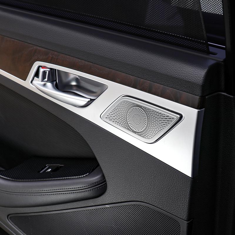 Für Genesis G80 DH 2015- Autotür Hochtöner Lautsprecher Edelstahl Gitter Dekorationsabdeckung Verkleidung Innenzubehör