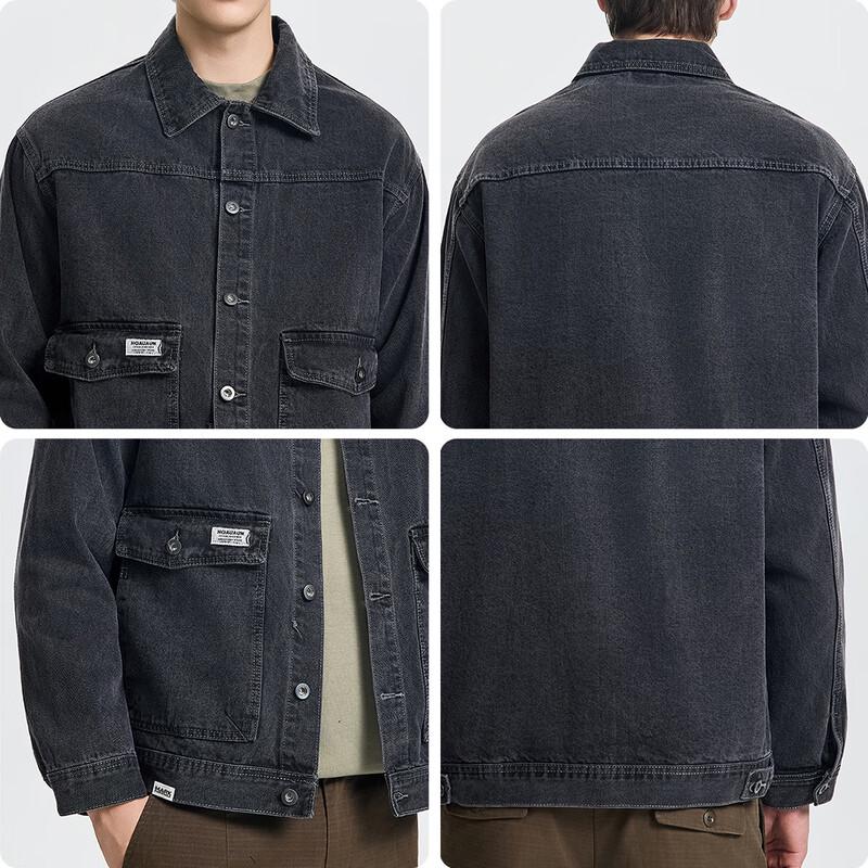 Mark Fairwhale Herren Multi-Taschen Jeansjacke